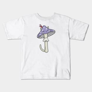 Violet amanita catshroom Kids T-Shirt